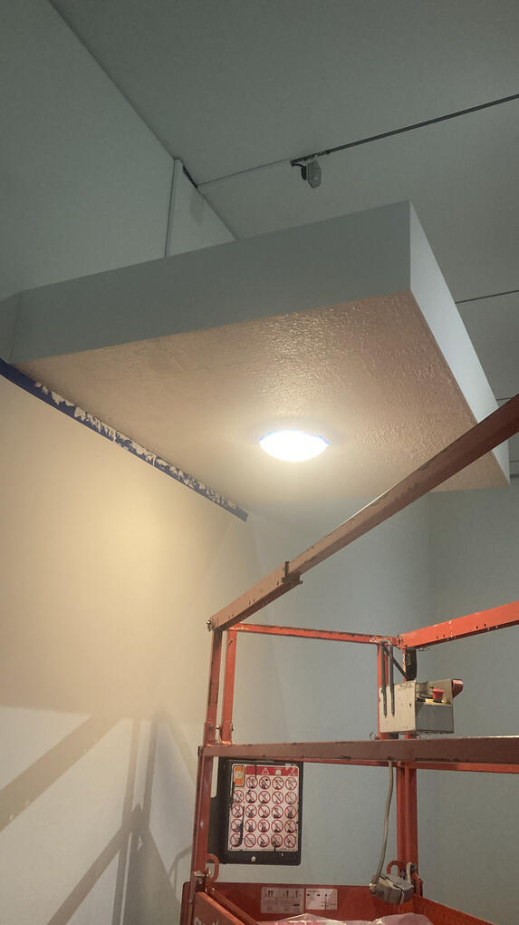 Bard CCS, Faux popcorn ceiling with light Bard CCS, Faux popcorn ceiling with light